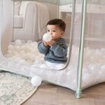 Tutti Bambini Hexa Playpen - Leaf/Terrazzo