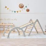 Tutti Bambini Scala Montessori 3 In 1 Pikler Climbing Frame With Climbing Wall - Mushroom
