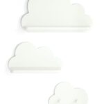 White Cloud Shelves and Coat Hook Set